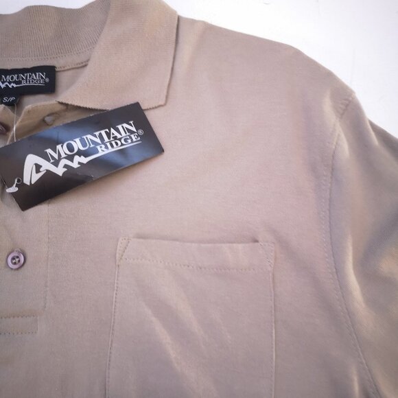 2/$20.00 Mix & Match - NWT Mountain Ridge Men's Short Sleeve Taupe Polo - Picture 6 of 9
